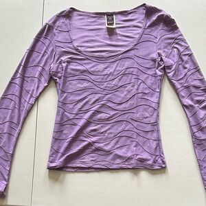 Wrapper Lavender Wave Pattern Blouse